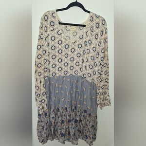 Matilda Jane Cream and Gray Floral Blouse